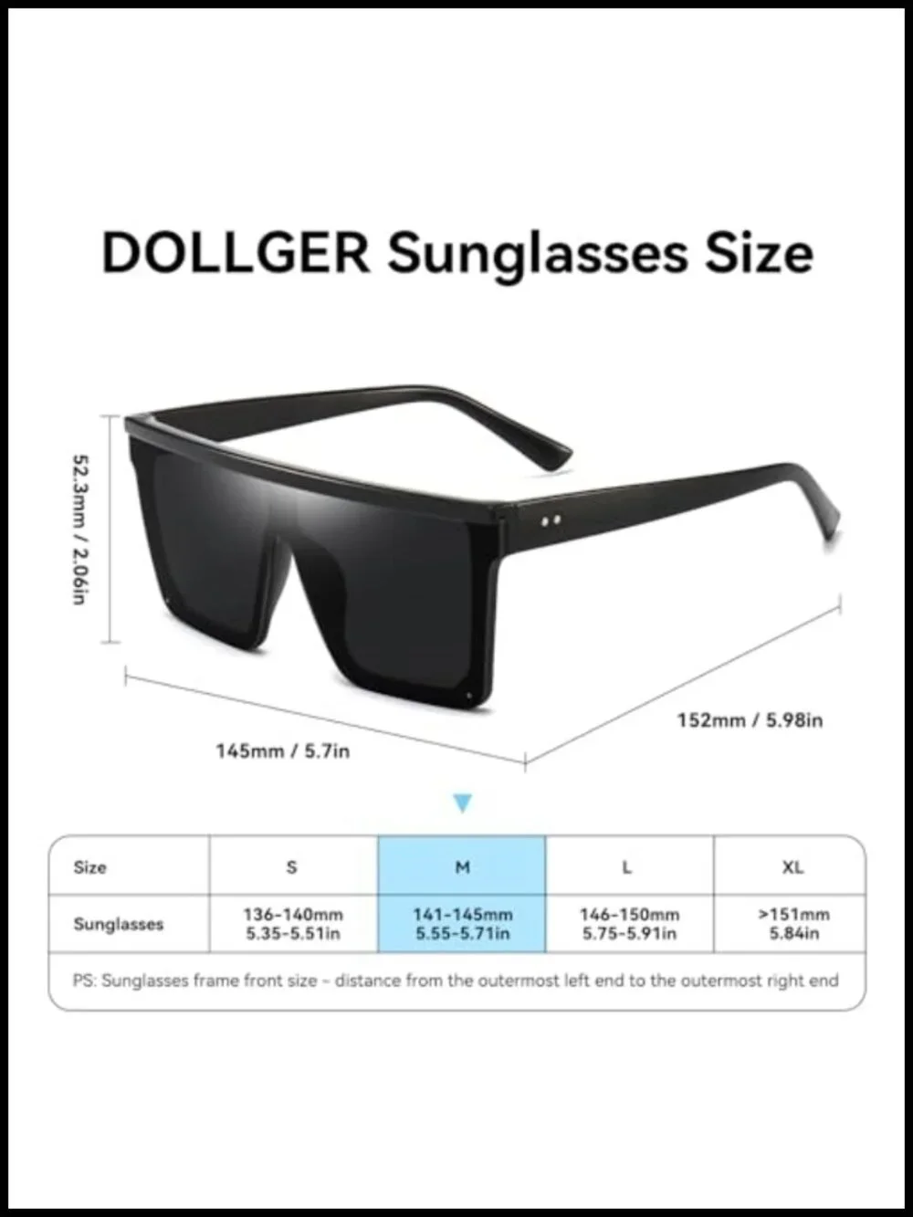 Oversized Square Flat Top Sunglasses UV400 Non-Polarized Shield